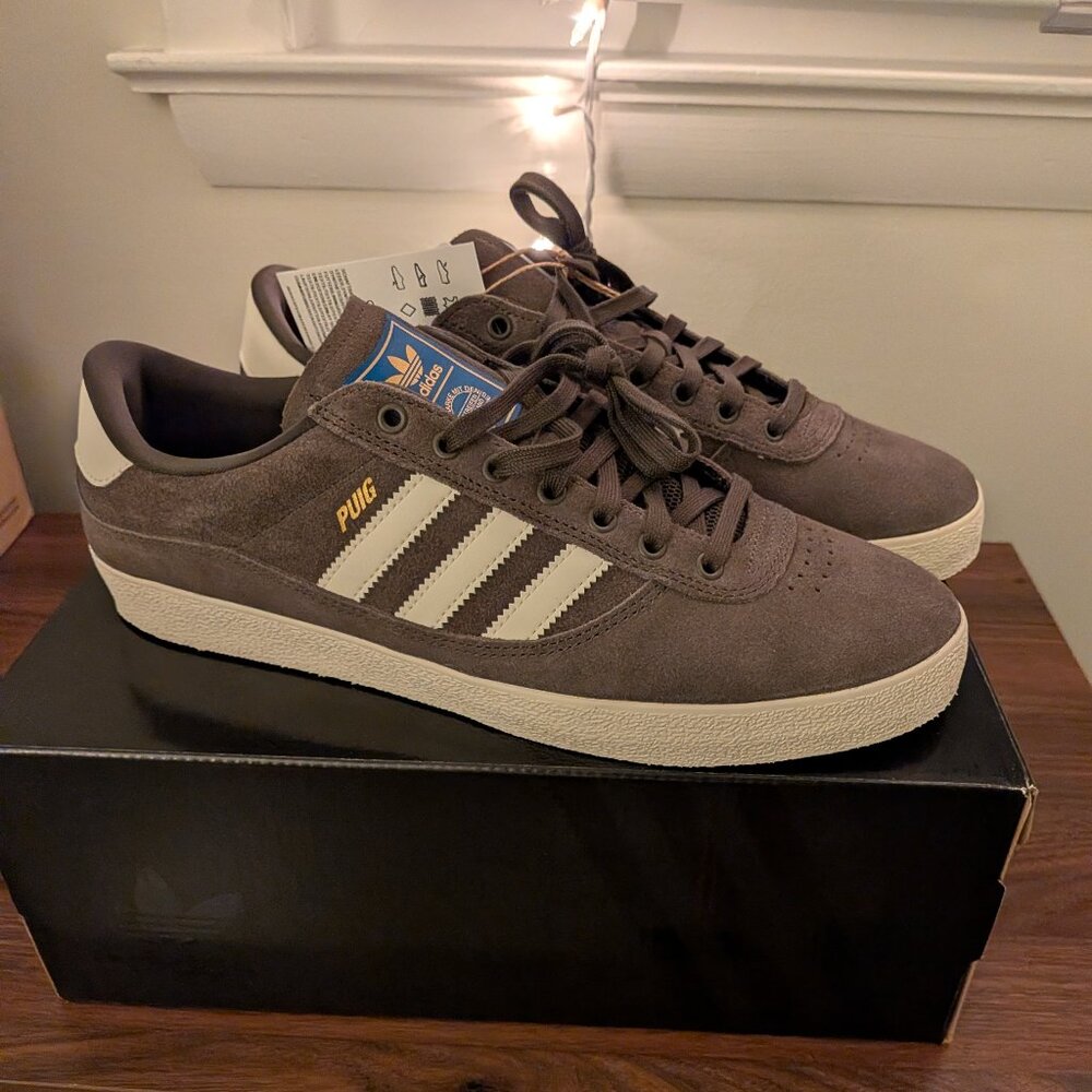 NEW - Adidas Puig Indoor Shoes - Shadow Olive - Men's 11